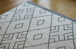 Aspect Furniture Marjan-Diamond/rhombus Pattern Geometric Thick Soft Shaggy Rug,cream/grey,120 X 170 Cm - thumbnail 2
