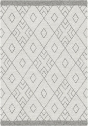 Aspect Furniture Marjan-Diamond/rhombus Pattern Geometric Thick Soft Shaggy Rug,cream/grey,120 X 170 Cm - thumbnail 5