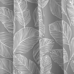Fusion Matteo 100% Cotton Light Filtering Pair Of Grey Eyelet Curtains - thumbnail 3