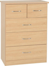 Seconique Nevada 4 Door 2 Drawer Mirrored Wardrobe Set Sonoma Oak 2 Man Del - thumbnail 5