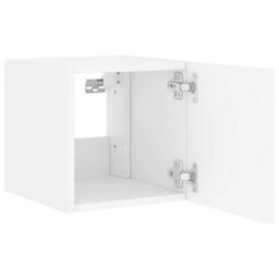 Berkfield Durable Tv Wall Cabinets With Led Lights 2 Pcs White 30.5X35X30 Cm - thumbnail 9
