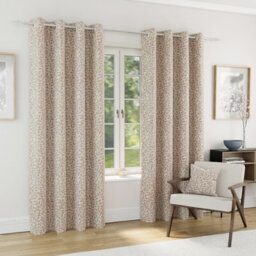 Enhanced Living Sherwood 100% Blackout, Thermal Natural Curtains With Eyelet Header (Pair) - 46X54 Inch (117X137Cm) - thumbnail 1