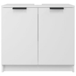 Berkfield Bathroom Cabinet White 64.5X33.5X59 Cm Engineered Wood - thumbnail 7