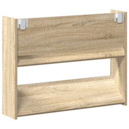 Berkfield Modern Wall Shoe Cabinets 2 Pcs Sonoma Oak 80X18X60Cm Engineered Wood - thumbnail 7