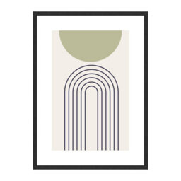 Accent By Nielsen Velino Black Picture Frame 50X70Cm - With Glass Front And Abstract Poster Print