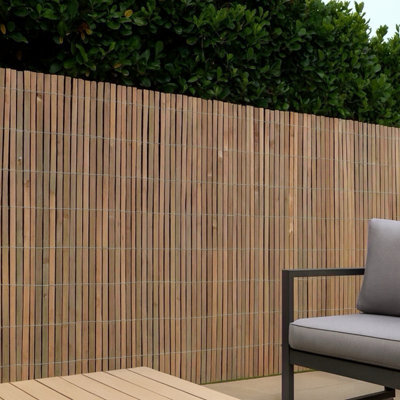 Uetian High Quality Bamboo Slate Decorative Panel (1.5M X 4M) Natural Wood Look Cladding For Home Office And Commercial Spaces - image 1