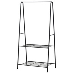 Homcom A Shaped Clothes Rack Garment Hanger Hanging Rail 2-Tier Shelving Metal - thumbnail 2