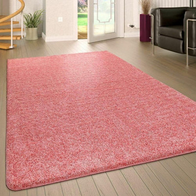 Prime Plus Extra Thick Heavy 5Cm Pile Soft Shaggy Rugs Modern Area Rugs Bedroom Hall Rugs (Rose Pink, 160 X 230Cm) - image 1