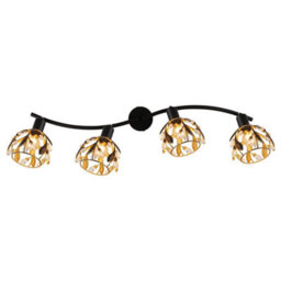Luminosa Lighting Luminosa Mika Ceiling Spotlight Bar Matt Black 4X E14 - thumbnail 4