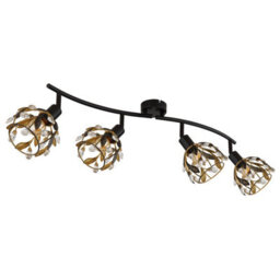 Luminosa Lighting Luminosa Mika Ceiling Spotlight Bar Matt Black 4X E14 - thumbnail 2
