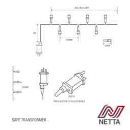 Netta 300Led 30M Fairy String Lights With Clear Cable - Warm White Christmas Tree Lights - thumbnail 7