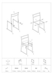 Divchi 5 Piece Metal Frame Dining Table & Chairs Set - Brown - thumbnail 7