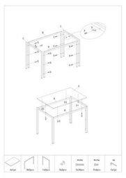 Divchi 5 Piece Metal Frame Dining Table & Chairs Set - Brown - thumbnail 2