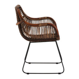 Orsina Natural Rattan Gata Chair, Armrest Rattan Chair - thumbnail 3