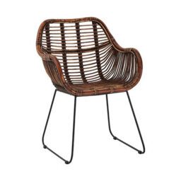 Orsina Natural Rattan Gata Chair, Armrest Rattan Chair - thumbnail 2