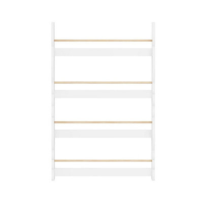 Designs Bedroom Playroom Bookcase 4-Tier Wall Shelf White 60X14.5X92Cm - image 1