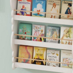 Designs Bedroom Playroom Bookcase 4-Tier Wall Shelf White 60X14.5X92Cm - thumbnail 6