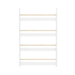 Designs Bedroom Playroom Bookcase 4-Tier Wall Shelf White 60X14.5X92Cm - thumbnail 1