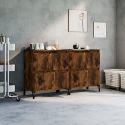 Berkfield Sideboards 2 Pcs Smoked Oak 60X35X70 Cm Engineered Wood - thumbnail 1