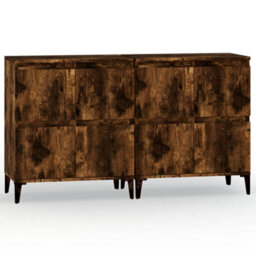 Berkfield Sideboards 2 Pcs Smoked Oak 60X35X70 Cm Engineered Wood - thumbnail 2