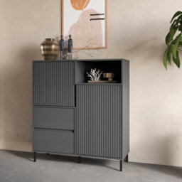 Furniture To Go Avenale Sideboard 2 Door 2 Drawer In Anthracite - thumbnail 4