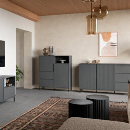 Furniture To Go Avenale Sideboard 2 Door 2 Drawer In Anthracite - thumbnail 6