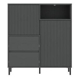 Furniture To Go Avenale Sideboard 2 Door 2 Drawer In Anthracite - thumbnail 2