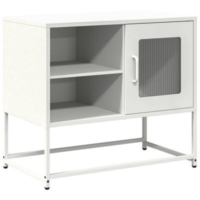 Berkfield Industrial Tv Cabinet White 68X39X60.5 Cm Steel - image 1