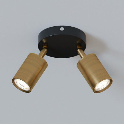 Industrial Ceiling Light 2 Way Adjustable Spotlight Gu10 Rotatable Dual Head Metal Ceiling Light For Bedroom Living Room - image 1