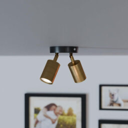Industrial Ceiling Light 2 Way Adjustable Spotlight Gu10 Rotatable Dual Head Metal Ceiling Light For Bedroom Living Room - thumbnail 6