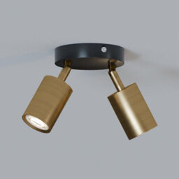 Industrial Ceiling Light 2 Way Adjustable Spotlight Gu10 Rotatable Dual Head Metal Ceiling Light For Bedroom Living Room - thumbnail 5
