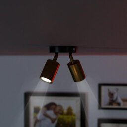 Industrial Ceiling Light 2 Way Adjustable Spotlight Gu10 Rotatable Dual Head Metal Ceiling Light For Bedroom Living Room - thumbnail 3