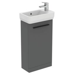 Ideal Standard I.life S Slimline Matt Quartz Grey Freestanding Bathroom Vanity Unit (H) 740mm (W) 410mm - thumbnail 5