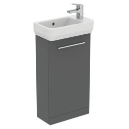 Ideal Standard I.life S Slimline Matt Quartz Grey Freestanding Bathroom Vanity Unit (H) 740mm (W) 410mm - thumbnail 6