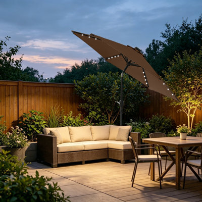 b and q patio umbrellas JONATHAN Y UMB1000D Baiona 9 ft. Classic MidCentury Market Umbrella with UV Protection, Auto-Tilt, Crank Wind Vent in White/Green Unrivaled in its size and beauty 2.4M Wind Up Green Garden