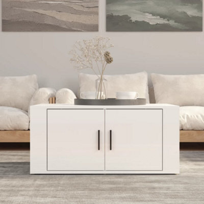 Berkfield Coffee Table High Gloss White 80X50X36 Cm Engineered Wood - image 1