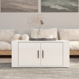 Berkfield Coffee Table High Gloss White 80X50X36 Cm Engineered Wood - thumbnail 1