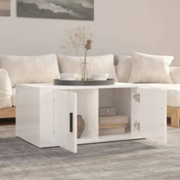 Berkfield Coffee Table High Gloss White 80X50X36 Cm Engineered Wood - thumbnail 3