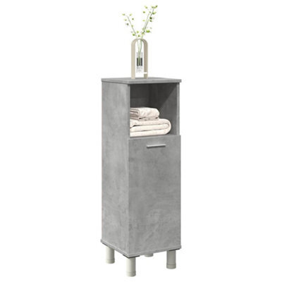Berkfield Bathroom Cabinet Concrete Grey 30X30X95 Cm Engineered Wood - image 1