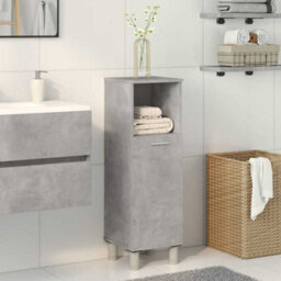 Berkfield Bathroom Cabinet Concrete Grey 30X30X95 Cm Engineered Wood - thumbnail 3