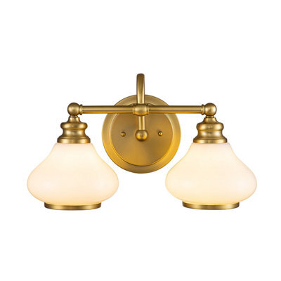 Luminosa Lighting Elstead Hinkley Ainsley Wall Lamp Brushed Brass, Ip44