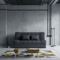 Sonia Sofa Bed With Storage Springs And Foam Stylish Living Room Or Guest Room Sofa With Cushions Graphite - thumbnail 2