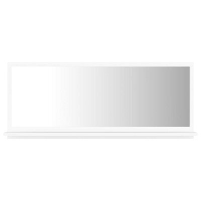 Berkfield Durable Bathroom Mirror White 90X10.5X37 Cm Engineered Wood - image 1