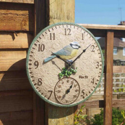 Marco Paul Blue Tit Wall Clock & Thermometer - thumbnail 1