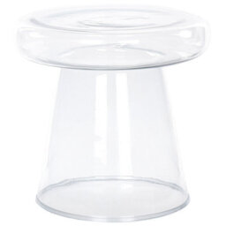 Wyld And Coco Novaglass Set Of 2 Transparent Round Glass Side Tables 37Cm, Modern Hairpin Leg Pair - thumbnail 5