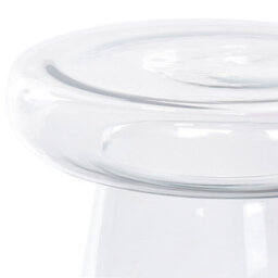 Wyld And Coco Novaglass Set Of 2 Transparent Round Glass Side Tables 37Cm, Modern Hairpin Leg Pair - thumbnail 8