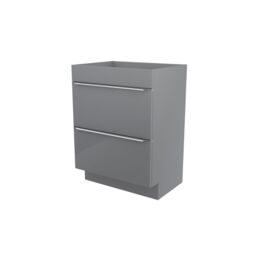GoodHome Imandra Grey Freestanding Vanity Unit & Basin Set With 2 Chrome Effect Handle (W)604mm - thumbnail 5