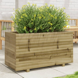 Berkfield Rustic Garden Planter 90X40X49.5 Cm Impregnated Wood Pine - thumbnail 2