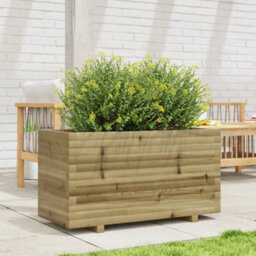 Berkfield Rustic Garden Planter 90X40X49.5 Cm Impregnated Wood Pine - thumbnail 3