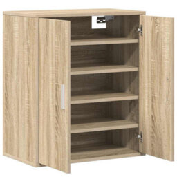 Berkfield Durable Shoe Cabinet Sonoma Oak 60X35X70 Cm Engineered Wood - thumbnail 7